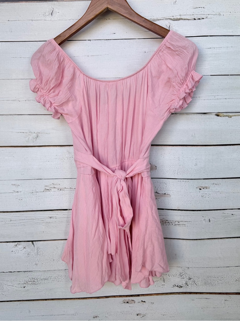 Altar'd State Off-The-Shoulder Ruffle Skort Romper- Small - Picture 5 of 5